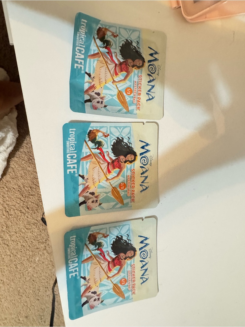 Moana Sticker Packs tropical smoothie cafe (3 packs)